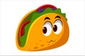 Cute Taco Character Design Illustration