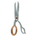 Cute tailor scissors for sewing. Textural digital art. Print for scrapbooking, cards, fabrics, logos, books, decoration, banners,