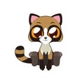 Cute tanuki raccon dog vector illustration art