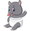 Cute tapir cartoon