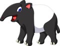 Cute Tapir Cartoon smiling