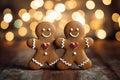 cute tasty happy gingerbread couple