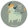 Cute Taurus zodiac sign