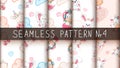 Cute teddy animals - seamless pattern