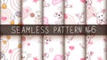 Cute teddy animals - seamless pattern