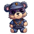 Cute Teddy Bear Air Force Clipart Illustration AI Generative