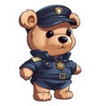Cute Teddy Bear Air Force Clipart Illustration AI Generative