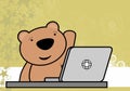 Cute teddy bear cartoon online studing background