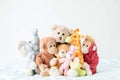 Cute teddy bear and the gang with white background