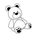 Cute teddy bear icon, flat design Royalty Free Stock Photo