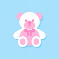 Cute teddy bear,Icon,Vector and Illustration Royalty Free Stock Photo