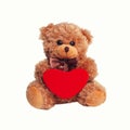 Cute teddy bear with red heart