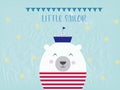 Cute teddy bear sailor vector illustration Royalty Free Stock Photo