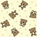 Cute teddy bear seamless background