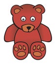 Cute teddy bear sitting drawing vector haunted doll