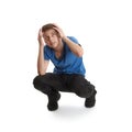 Cute teenager boy over white isolated background Royalty Free Stock Photo