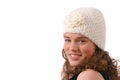 Cute teenager with funny wool hat Royalty Free Stock Photo