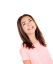 Cute teenager girl looking up Royalty Free Stock Photo