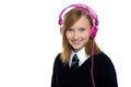 Cute teenager listening to music Royalty Free Stock Photo