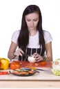 Cute Teenager Preparing Food