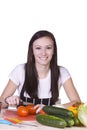 Cute Teenager Preparing Food