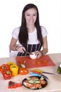 Cute Teenager Preparing Food