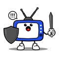 Cute television cartoon mascot character