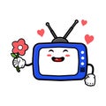 Cute television cartoon mascot character