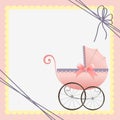 Cute template for baby card Royalty Free Stock Photo