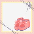 Cute template for baby card Royalty Free Stock Photo