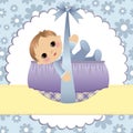 Cute template for baby card Royalty Free Stock Photo