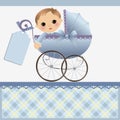 Cute template for baby card Royalty Free Stock Photo