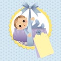 Cute template for baby card