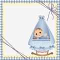 Cute template for baby card