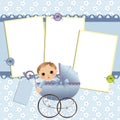 Cute template for baby's card Royalty Free Stock Photo