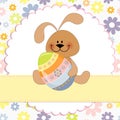 Cute template for Easter greetings card Royalty Free Stock Photo