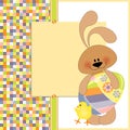 Cute template for Easter greetings card Royalty Free Stock Photo