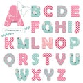 Cute textile font.