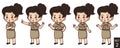 cute thai female teacher cartoon