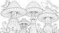 Cute three mushroom
