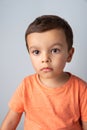 Cute three year old boy portrait