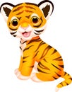 Cute tiger cartoon Royalty Free Stock Photo