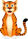 Cute tiger cartoon sitting Royalty Free Stock Photo