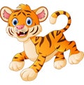 Cute tiger cub is smiling Royalty Free Stock Photo