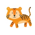 Cute tiger illusration vector stock