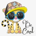 Cute Tiger with sun glasses