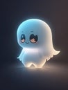 cute tiny hyper realistic anime ghost. AI GENERATED