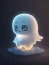 cute tiny hyper realistic anime ghost. AI GENERATED