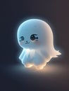 cute tiny hyper realistic anime ghost. AI GENERATED