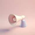 cute tiny isometric Modern Style Megaphone with Generative AI